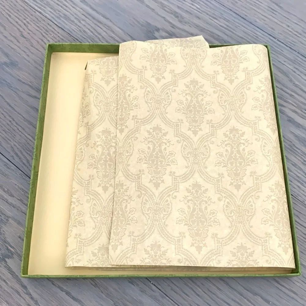 Gucci 10” Square Gift Box Embossed Pattern Shallow Storage Display Box - Picture 6 of 7